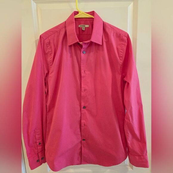 Vintage Express IMX Men’s Slim Fit Dress Shirt | Hot Pink | Medium | NWOT - Picture 1 of 4